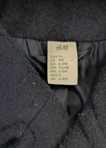 H&M Düğmeli Lacivert Erkek Çocuk Kaban - Görsel 3