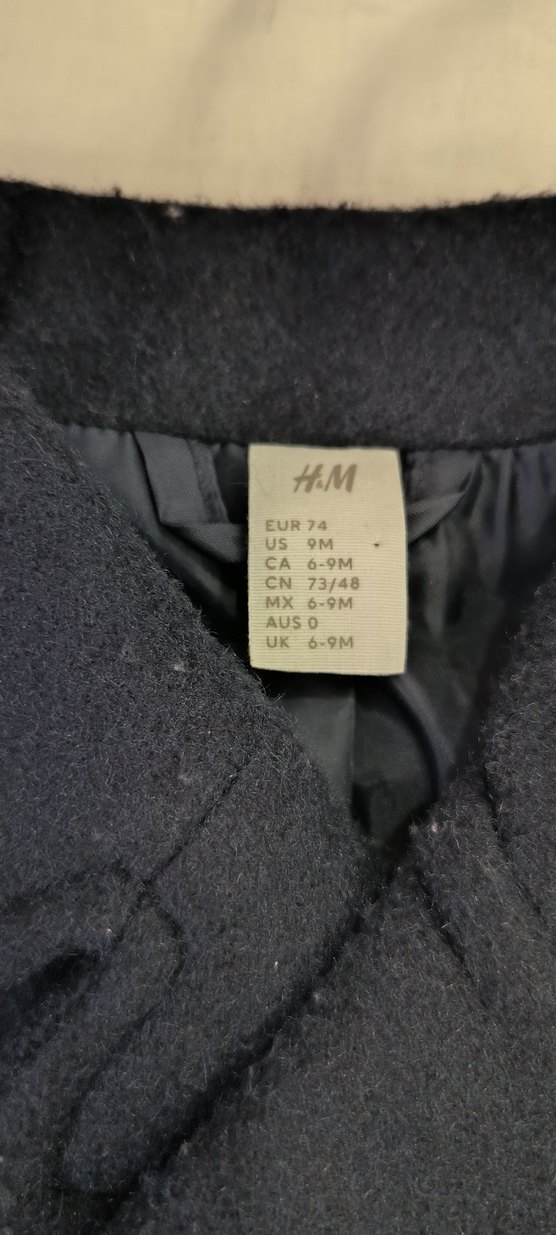 H&M Düğmeli Lacivert Erkek Çocuk Kaban - Görsel 3