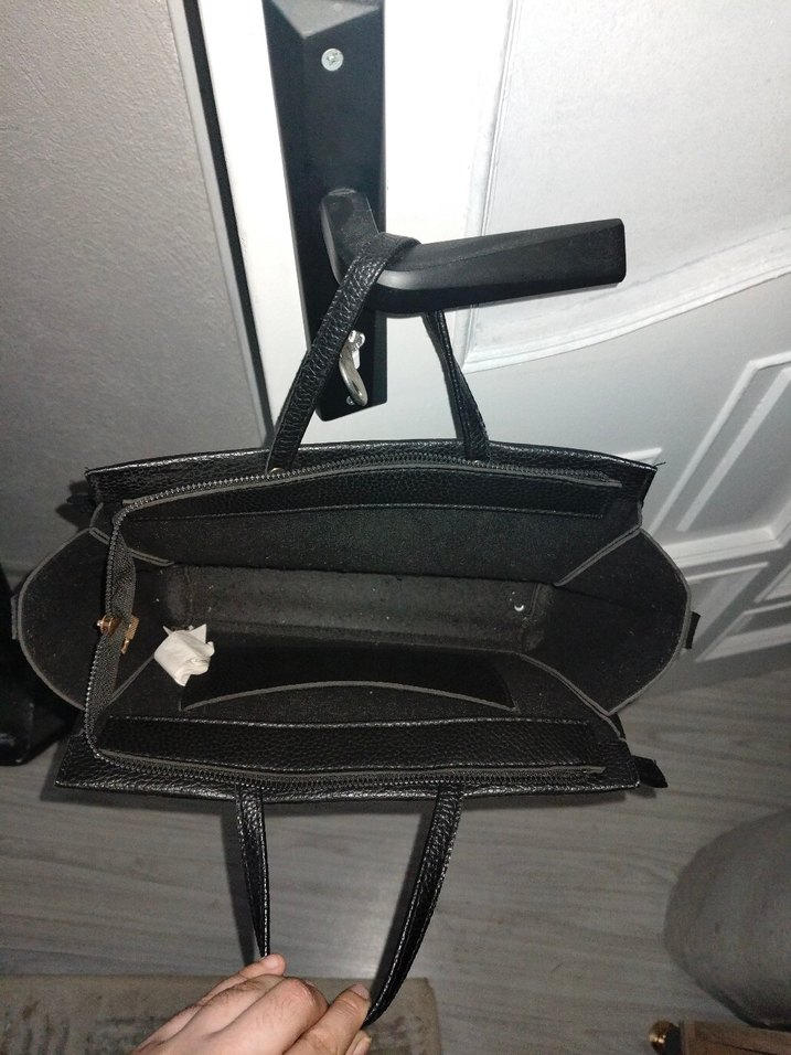 Siyah Deri Kadın Çanta - Görsel 3