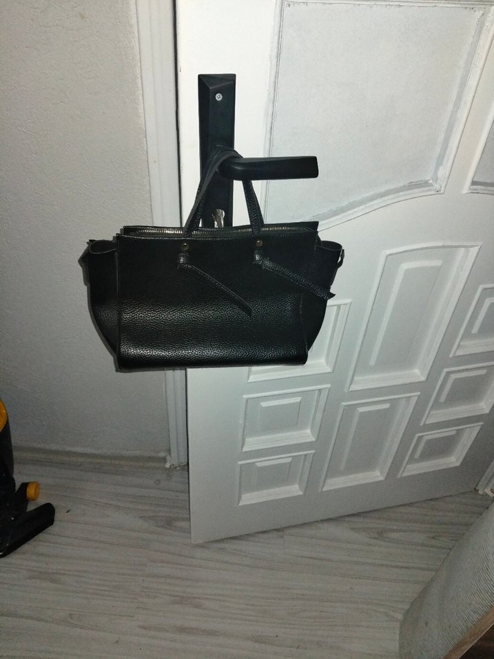 Siyah Deri Kadın Çanta - Görsel 2