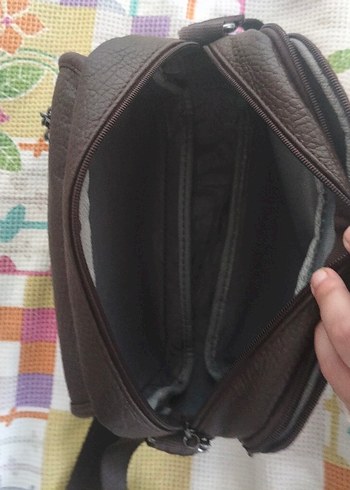 Bej Deri Tokalı Kadın Çapraz Çanta - Görsel 5