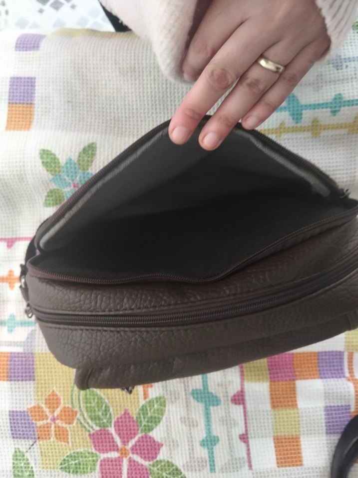 Bej Deri Tokalı Kadın Çapraz Çanta - Görsel 4