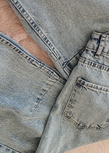 32 Beden Ramrod Gri Yüksek Bel Bol Kesim Kadın Jean
