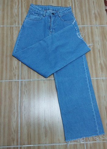 Diğer Kadın Mavi Denim Midi Jean Pantolon kusuru yok tertemiz