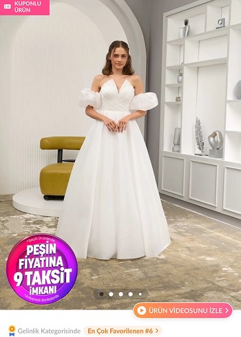 Lenta moda Modern Klasik Straplez Beyaz Uzun saten Gelinlik