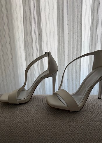 37 Beden beyaz Renk Beyaz Stiletto Topuklu Kadın Abiye Ayakkabı