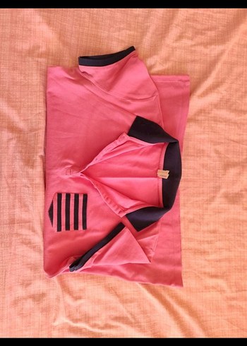 Pembe Kısa Kollu Polo Tişört