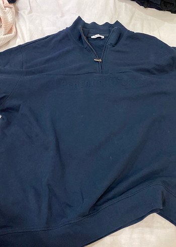 Erkek Lacivert Yarım Fermuarlı Polar Sweatshirt - Görsel 2