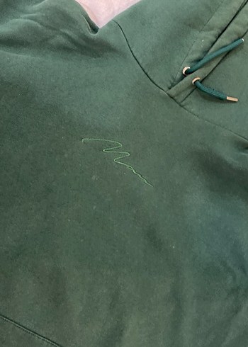 Kadın Yeşil Kapüşonlu Sweatshirt - Görsel 2