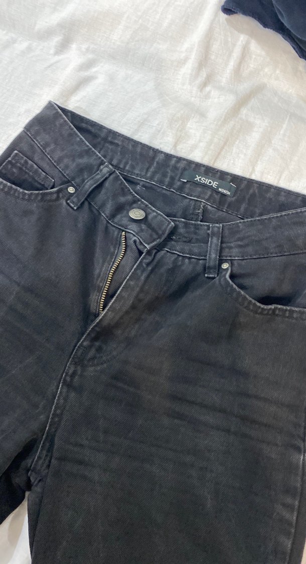 Siyah Salaş Midi Denim Kadın Jean - Görsel 2