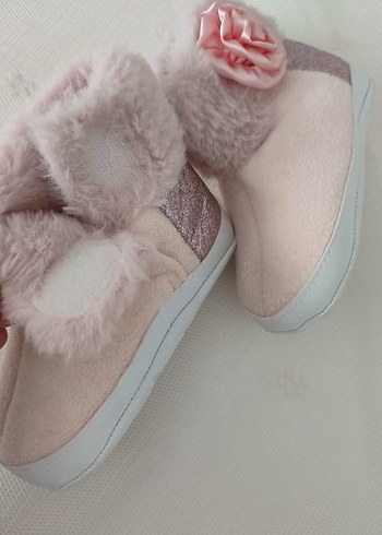 Cırt cırtlı pudra pembesi ilk adım ayakkabısı - Görsel 2