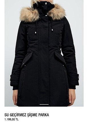 Zara Su Geçirmez Mont Kaban Parka