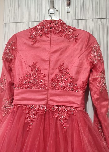 Vintage Uzun Kollu Beyaz A Kesim Gelinlik - Görsel 10