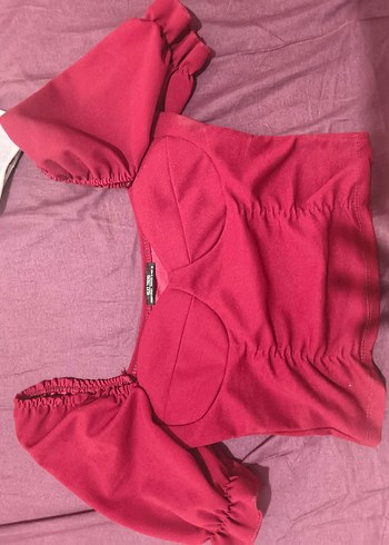 Bordo Fırfırlı Mini Bluz - Görsel 2