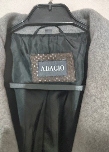 Gri Düğmeli Midi Kadın Kaban - Görsel 2