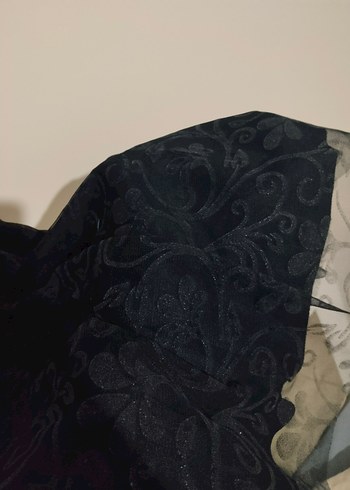 Siyah V Yakalı orta boy Gotik Elbise mezuniyet balomda giydim - Görsel 4