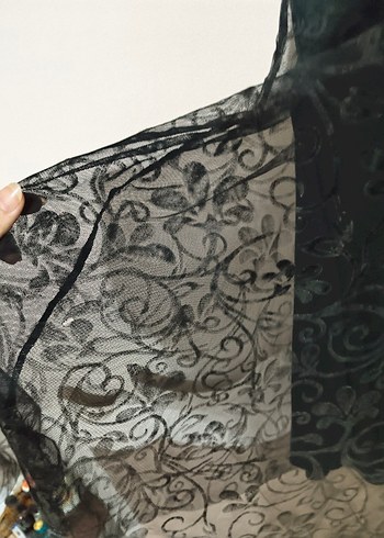 Siyah V Yakalı orta boy Gotik Elbise mezuniyet balomda giydim - Görsel 2