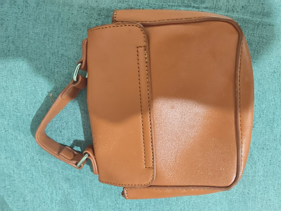 Bej Deri Kadın Çanta Tokalı - Görsel 2