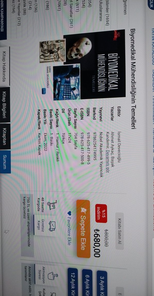 Biyomedikal Mühendisliğinin Temelleri Kitabı - Görsel 4