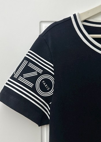 Kenzo Kısa Kollu Siyah Midi Elbise
