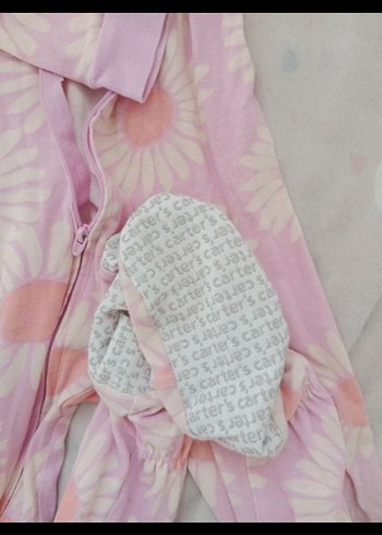 3 Yaş Beden Carters uyku tulumu.Dantel Detaylı Pembe Bebek Kız Tulum