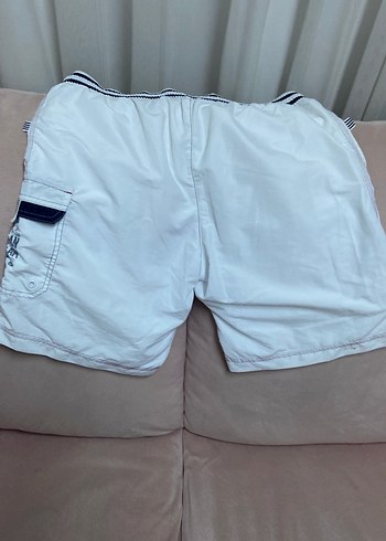 Beyaz Baskılı Erkek Deniz Şortu - Görsel 2