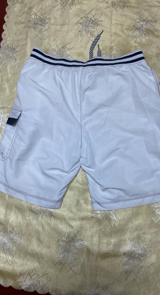 Beyaz Baskılı Erkek Deniz Şortu - Görsel 5