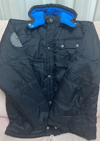 Fermuarlı Düğmeli Siyah Erkek Midi Mont - Görsel 4