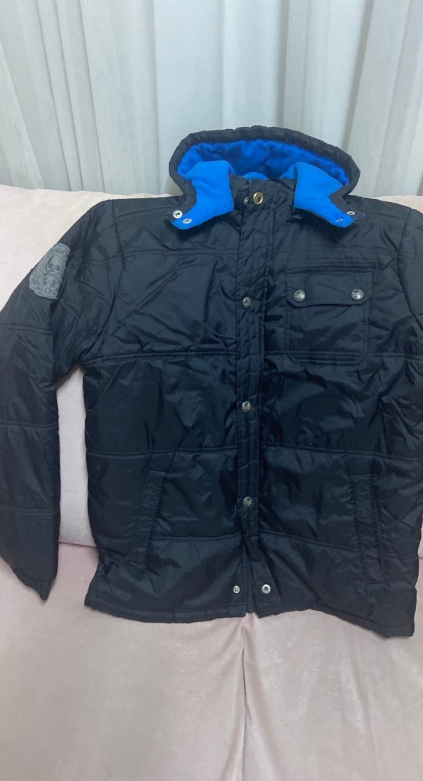 Fermuarlı Düğmeli Siyah Erkek Midi Mont - Görsel 2