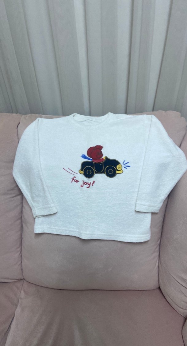 Beyaz Baskılı Erkek Çocuk Sweatshirt - Görsel 5