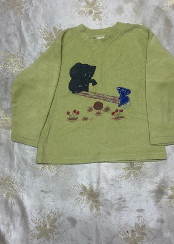 Erkek Çocuk Yeşil Baskılı Sweatshirt - Görsel 3