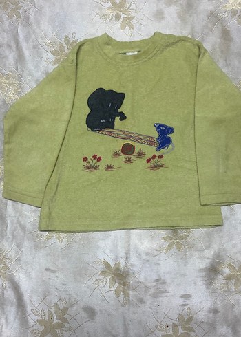 Erkek Çocuk Yeşil Baskılı Sweatshirt - Görsel 4