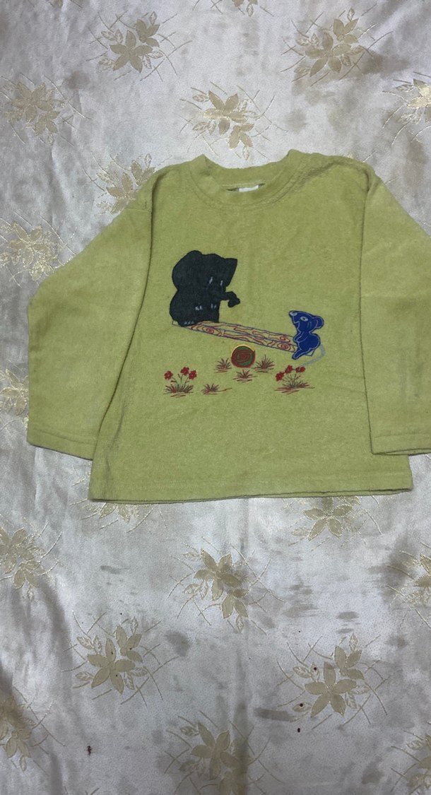 Erkek Çocuk Yeşil Baskılı Sweatshirt - Görsel 3