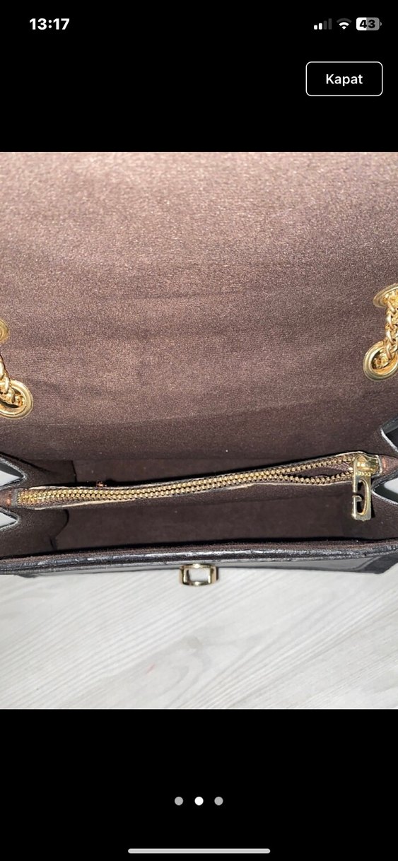 Zincir Detaylı Siyah Çanta - Görsel 2