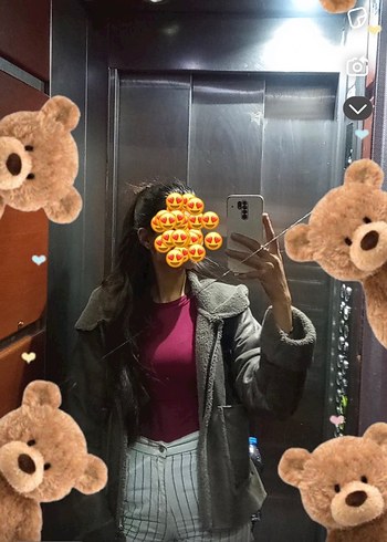 Gri Sıcak Tutucu Peluş Mont