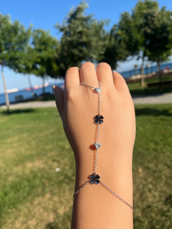 Çelik yonca detaylı gümüş şahmeran - Görsel 3