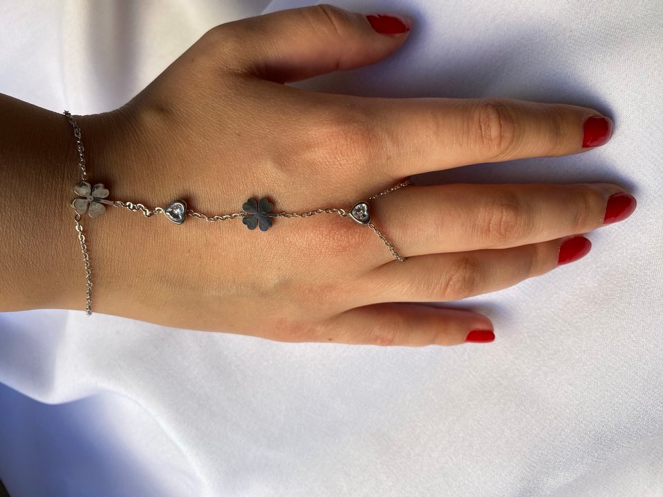 Çelik yonca detaylı gümüş şahmeran - Görsel 5