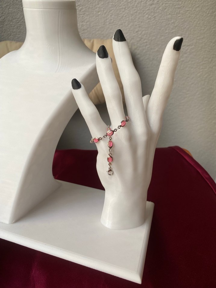 Çelik pembe oval detaylı gümüş bileklik - Görsel 5