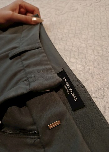 Gri Kadın Kumaş Pantolon - Görsel 4