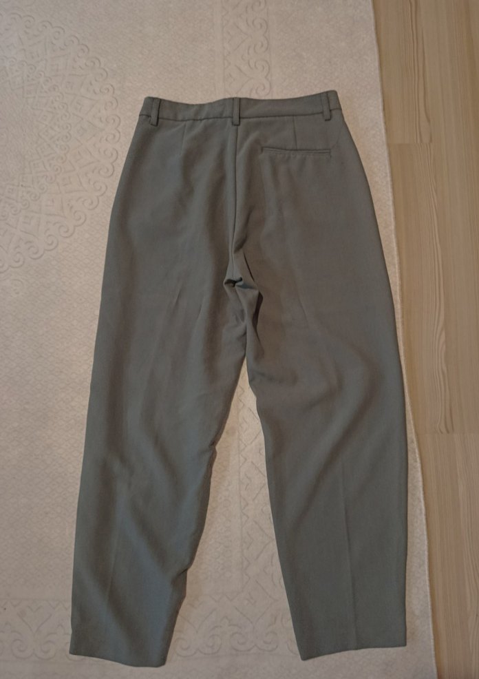 Gri Kadın Kumaş Pantolon - Görsel 2