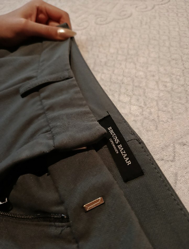 Gri Kadın Kumaş Pantolon - Görsel 4