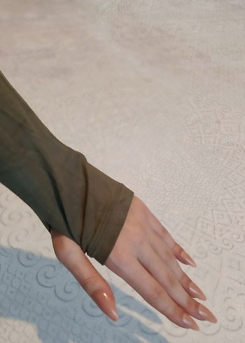 Haki Kadın Uzun Kollu Basic Body - Görsel 2