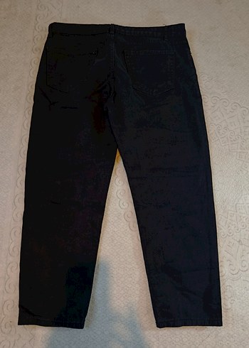 Düğmeli Siyah Erkek Denim Pantolon - Görsel 2