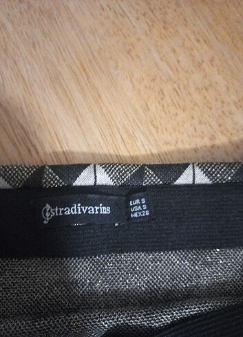 s Beden gri Renk Stradivarius Simli Etek
