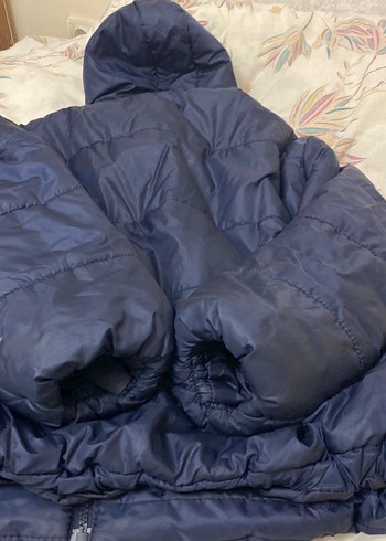 Kadın Lacivert Kapüşonlu Kısa mont - Görsel 4