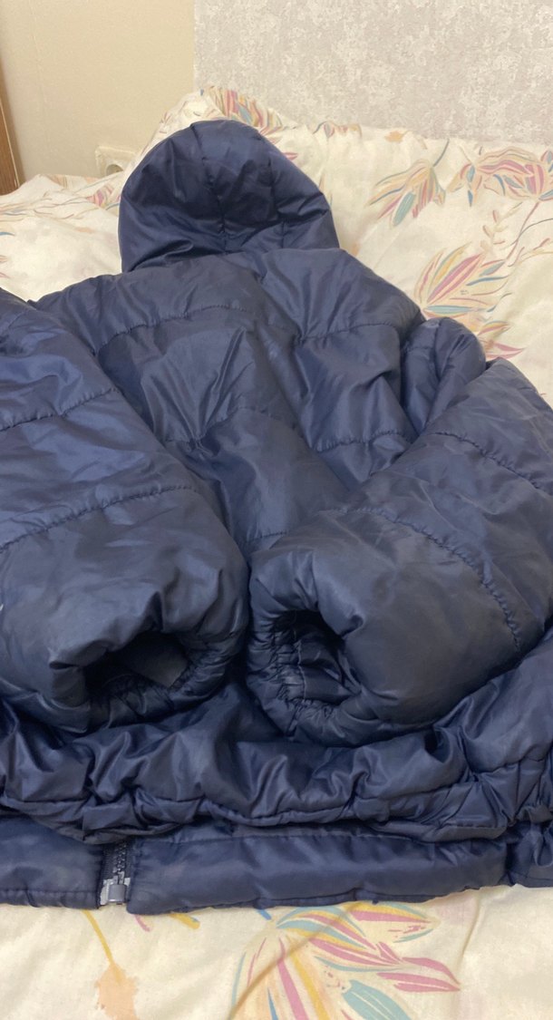 Kadın Lacivert Kapüşonlu Kısa mont - Görsel 4