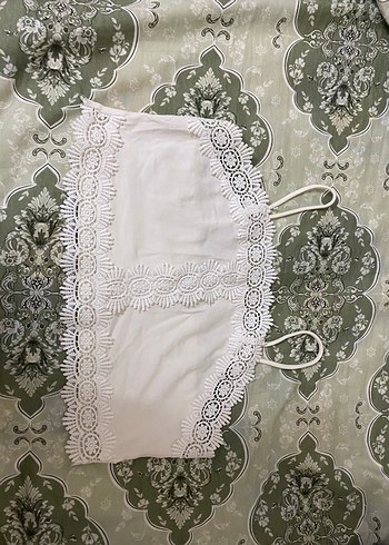 Nakışlı Beyaz Bohem Bralet - Görsel 2