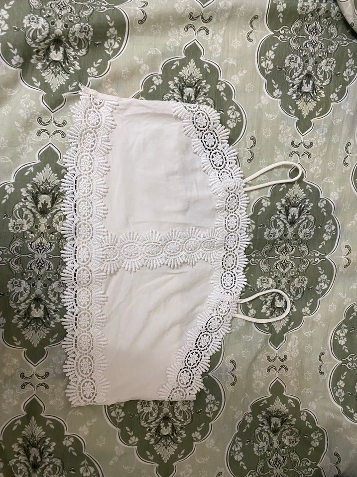 Nakışlı Beyaz Bohem Bralet - Görsel 2