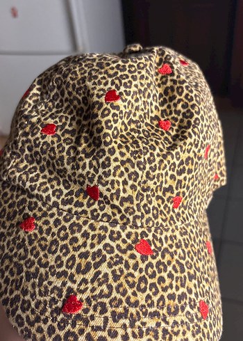 Beden Renkli Leopar Desenli Kadın Şapka
