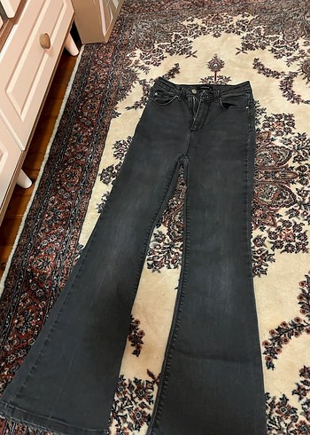 Gri ispanyol paça jean - Görsel 3